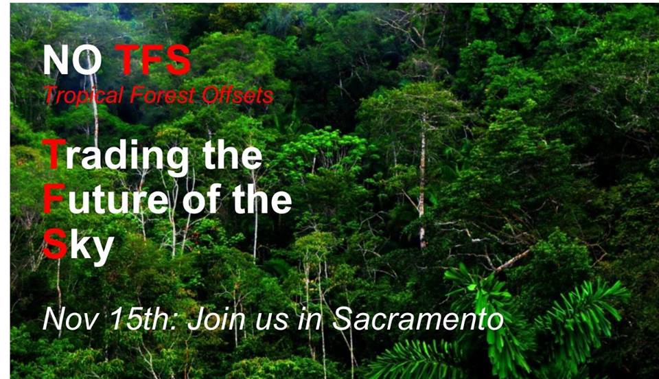 You are currently viewing Join us Nov 16 in Sacramento: Forest Offsets / Carbon Trading = Climate Disruption